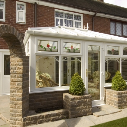 White uPVC Glazed extension