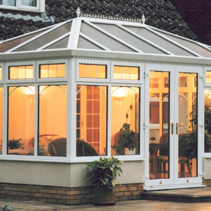 Brightly lit uPVC Conservatory