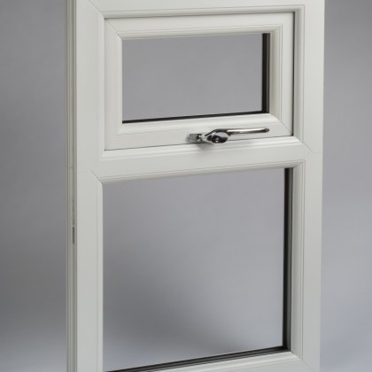 Inside view of Standalone uPVC Casement window with metal handle