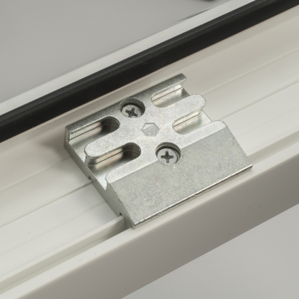 Inside view of a window lock of open uPVC Casement window