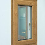 Woodgrain uPVC coloured window